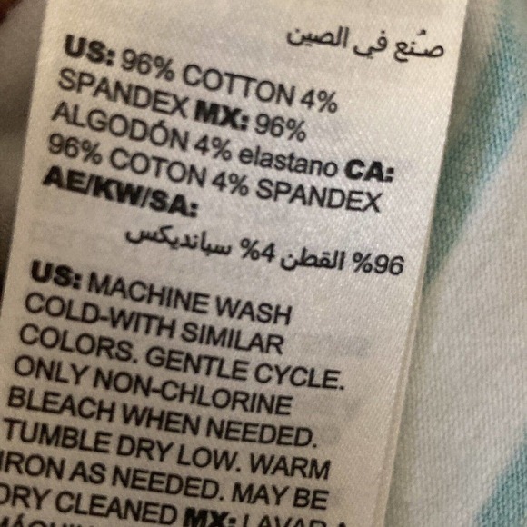 Zenergy by Chicos Shirt Womens‎ Size Medium Striped Sand Sun And Fun Tee - Picture 10 of 11